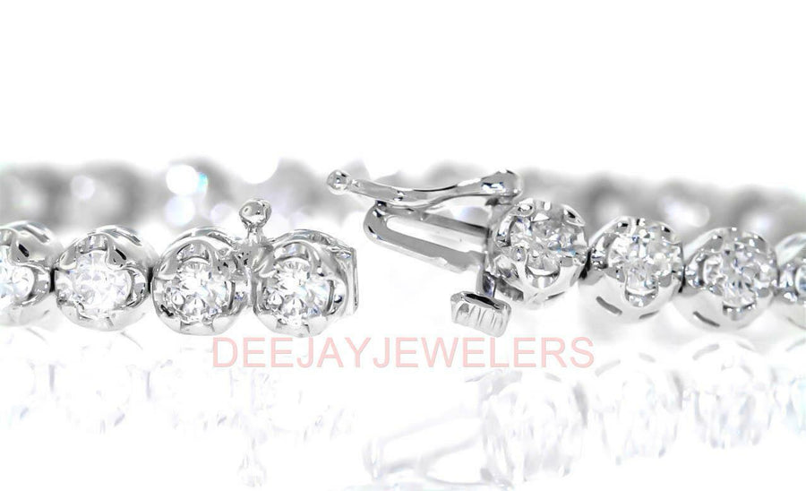 8.25ct Diamond Round Tennis Bracelet 14k White Gold