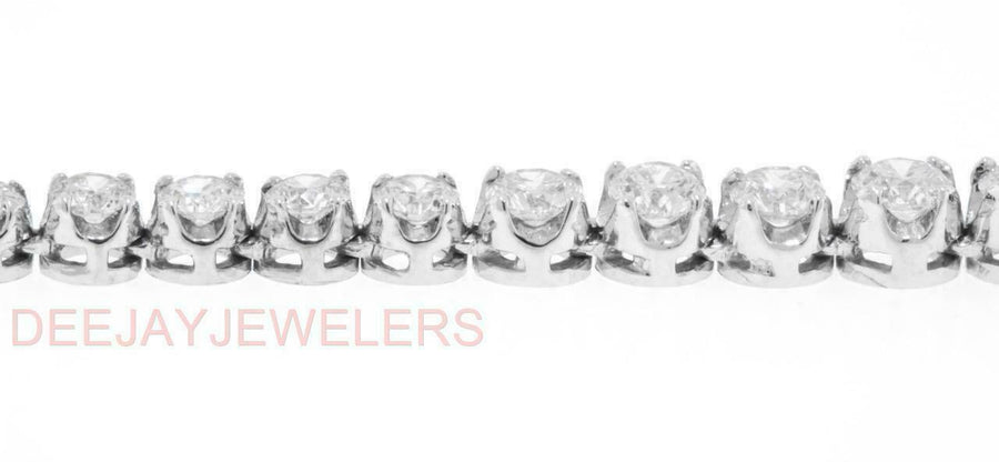 Victoria Necklace | 21.25ct Graduated Diamond Tennis Riviera Necklace 14k White Gold