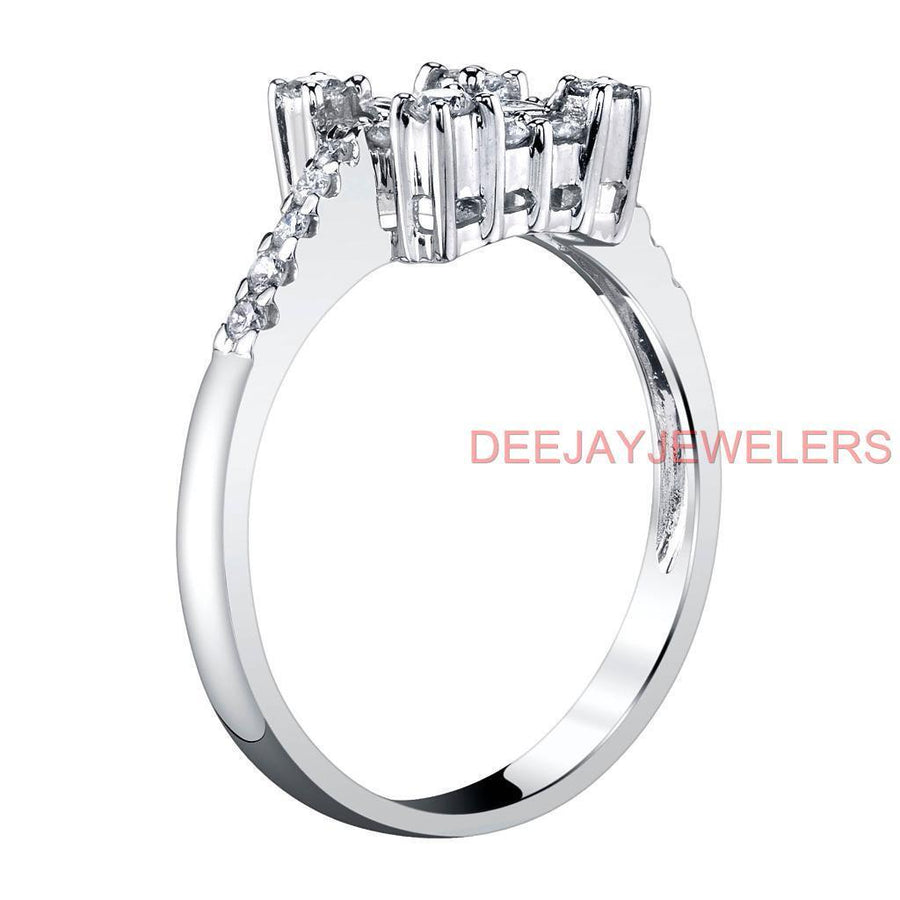 0.63ct Princess Cut Diamond Ring 18k White Gold