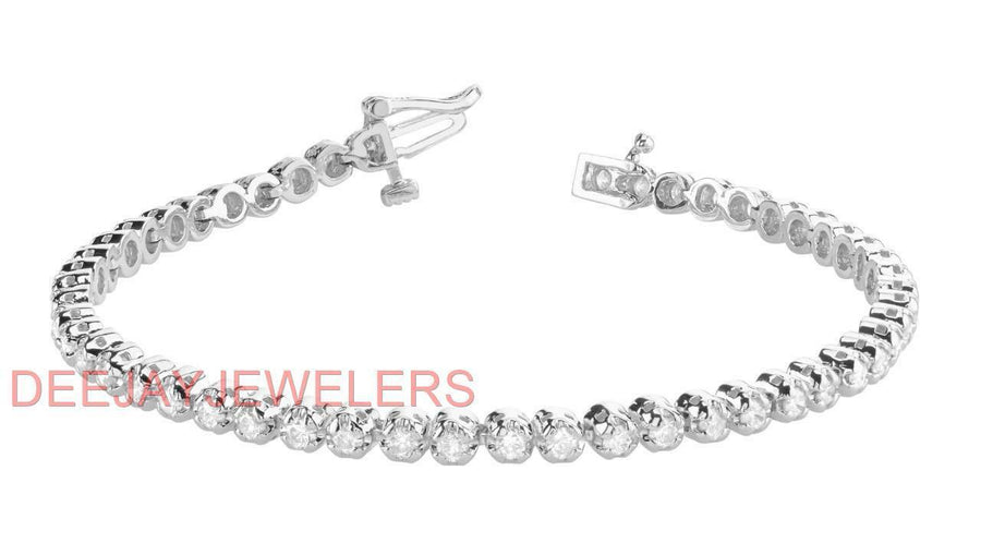 3ct Diamond Ankle Bracelet 14k White Gold 9 inch Anklet