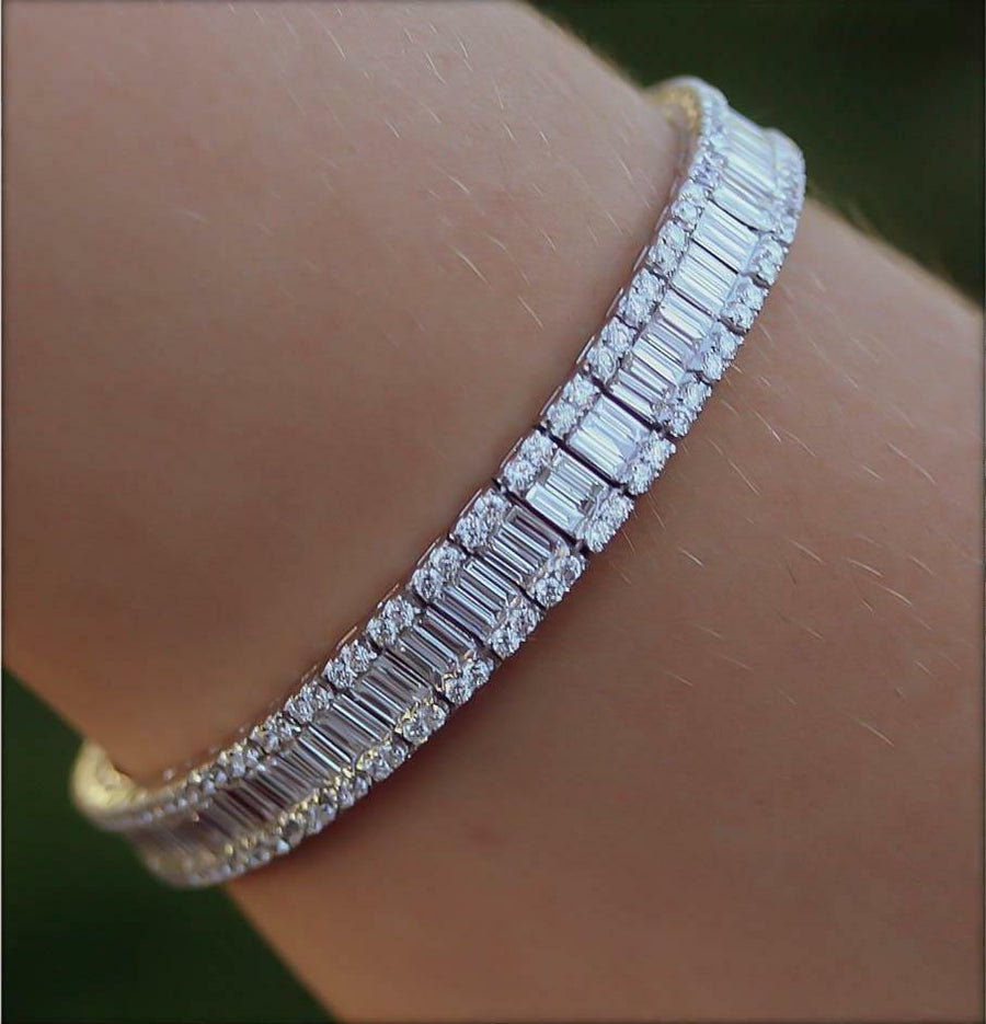 Elizabeth Bracelet | 7.67ct Baguette Diamond Statement Bracelet