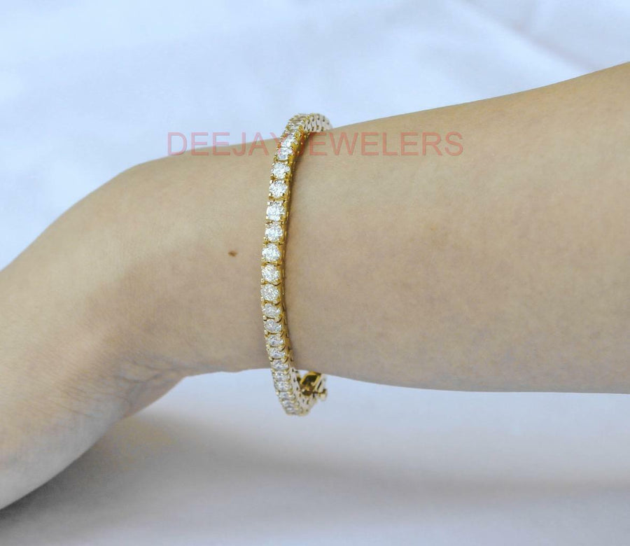 Sophie Bracelet | 10ct Diamond Tennis Line Bracelet 14k Yellow Gold