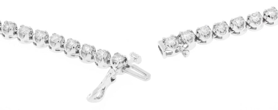 Meghan Necklace | 12ct Diamond Eternity Tennis Necklace 14k White Gold