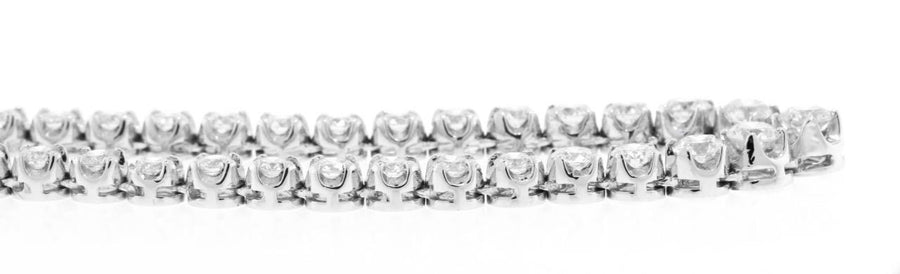 SI Natural 8.68ct Diamond Tennis V Necklace Graduated 14k White Gold V-Shape USA