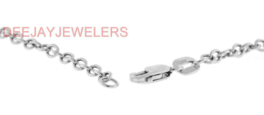 4ct Diamond Half Tennis Necklace 14k White Gold Stacking