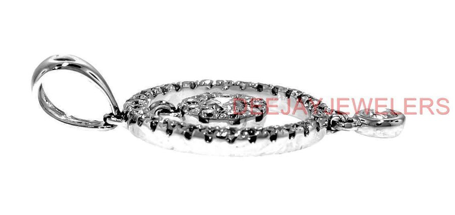 0.40ct Diamond Drop Pendant Necklace 18k White Gold