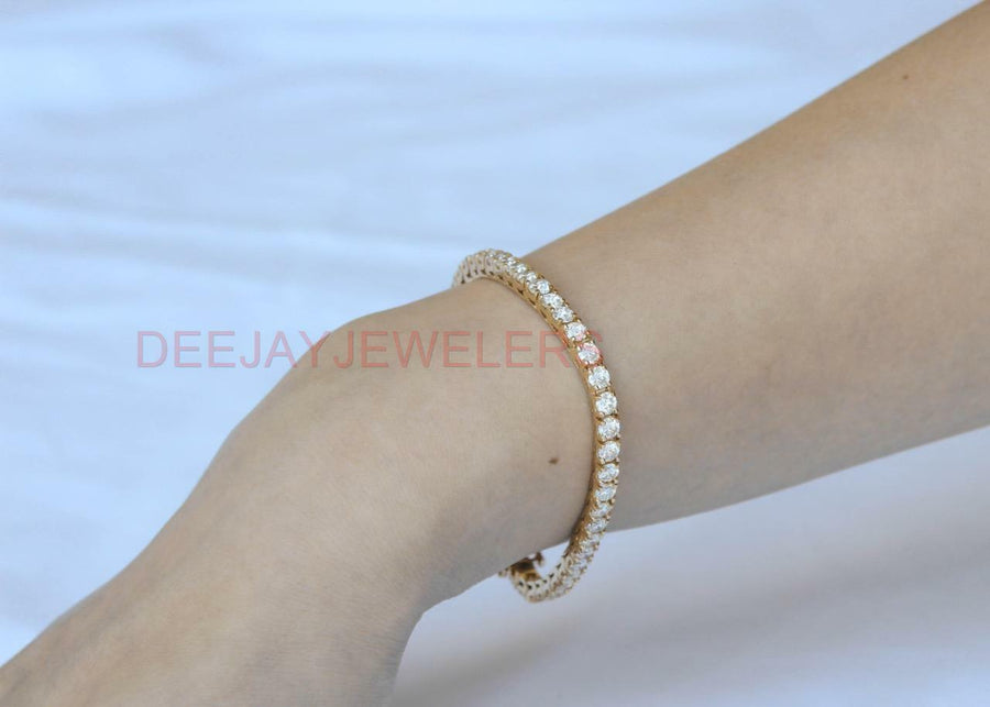 Sophie Bracelet | 10ct Diamond Tennis Line Bracelet 14k Yellow Gold