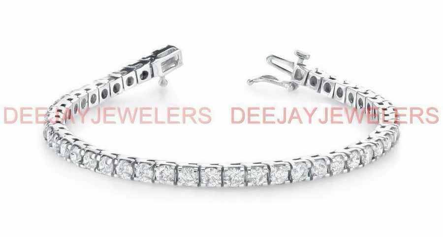 8ct Diamond Tennis Line Bracelet 14k White Gold