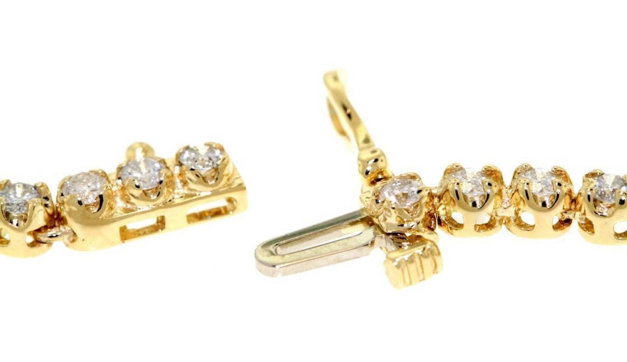 10.50ct Diamond Graduated Riviera Tennis Necklace 14k Yellow Gold