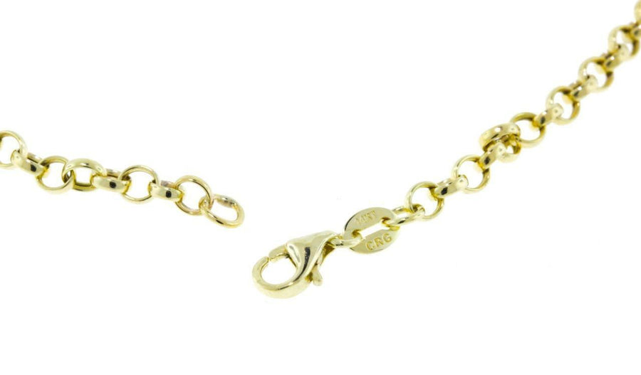 2.48ct Diamond Half Tennis Necklace 14k Yellow Gold