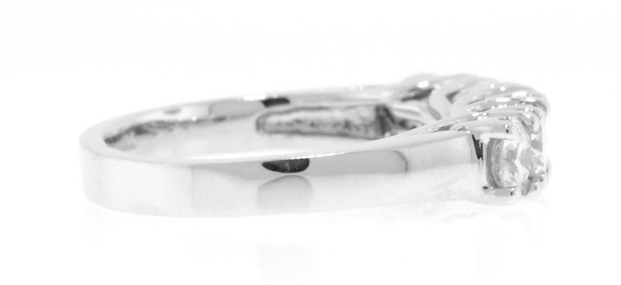1.01ct Diamond 5-Stone Anniversary Ring 14k White Gold