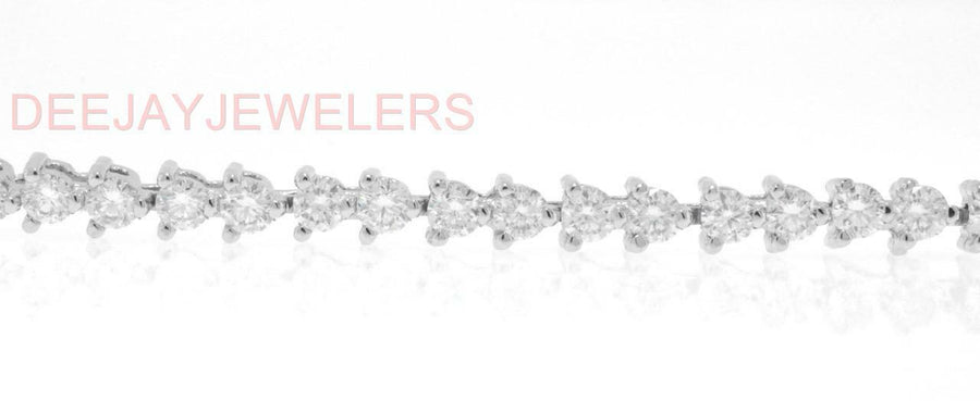 5ct Diamond Tennis Bracelet 3 Prong Martini 14k White Gold