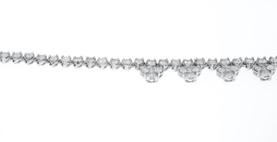 Helena Necklace | 9ct Fancy Diamond Tennis Necklace 14k White Gold