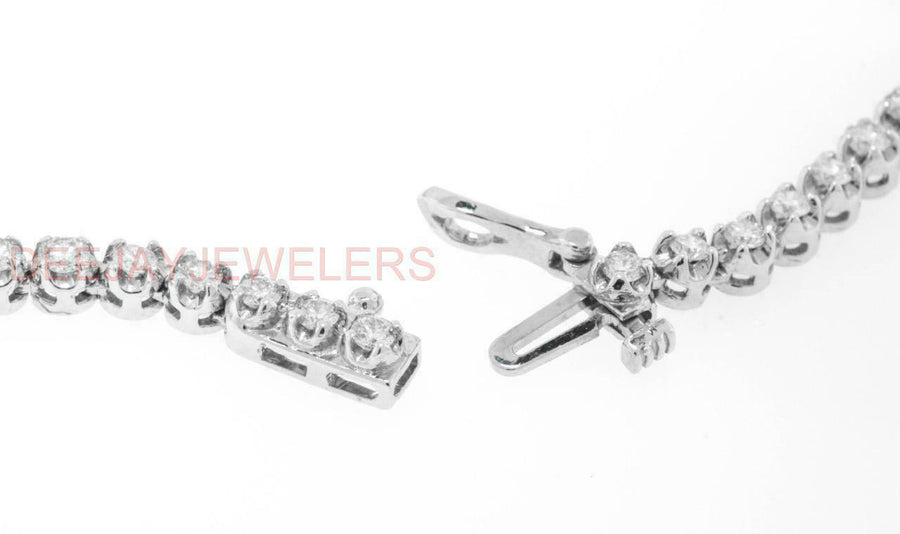 Victoria Necklace | 21.25ct Graduated Diamond Tennis Riviera Necklace 14k White Gold