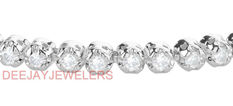 3ct Diamond Ankle Bracelet 14k White Gold 9 inch Anklet