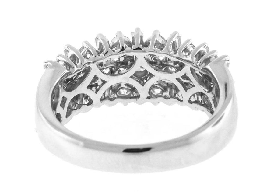 1.56ct Diamond Ring 18k White Gold Anniversary Band