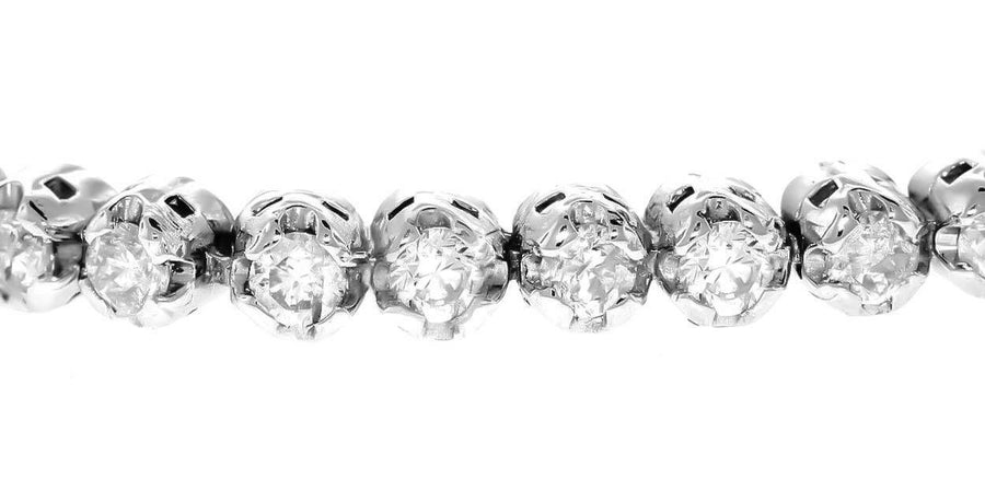 3ct Diamond Ankle Bracelet 14k White Gold 9 inch Anklet