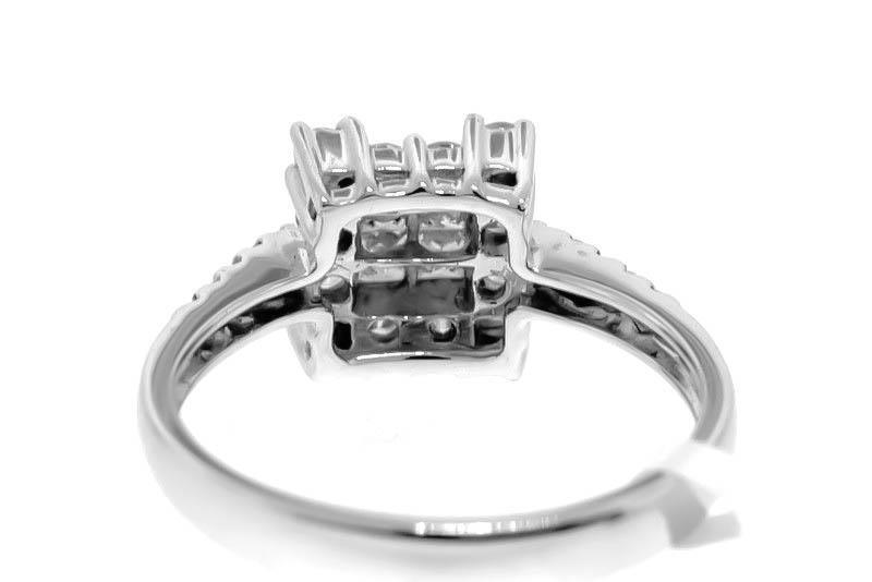 0.63ct Princess Cut Diamond Ring 18k White Gold