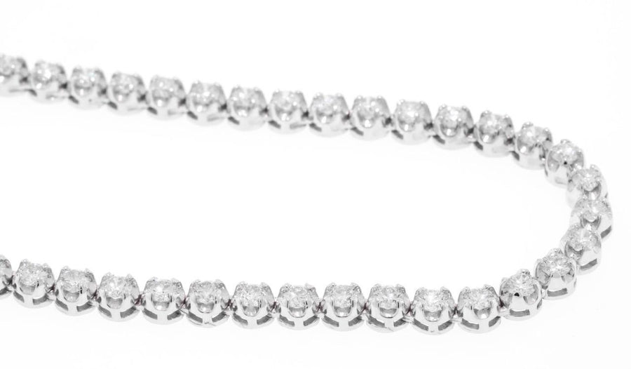 Meghan Necklace | 12ct Diamond Eternity Tennis Necklace 14k White Gold