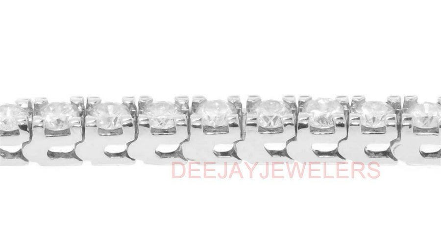4ct Diamond Tennis Line Bracelet 14k White Gold