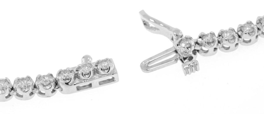 5ct Diamond Eternity Tennis Necklace 14k White Gold