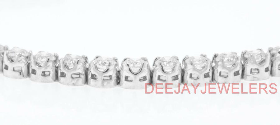 5ct Diamond Tennis Bracelet Round 14k White Gold