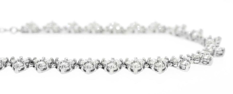 3.75ct Diamond Fancy Layering Necklace 14k White Gold