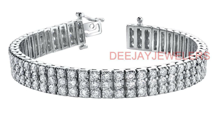 Margaret Bracelet | 14ct Diamond 3-Row Tennis Line Bracelet