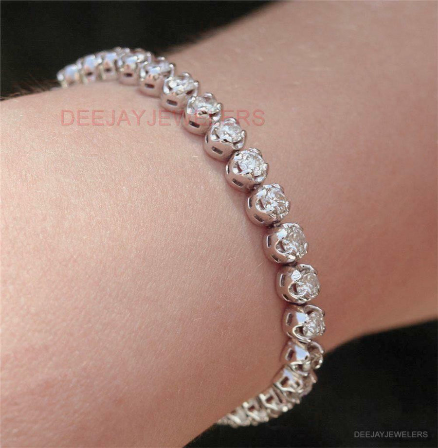 8.25ct Diamond Round Tennis Bracelet 14k White Gold
