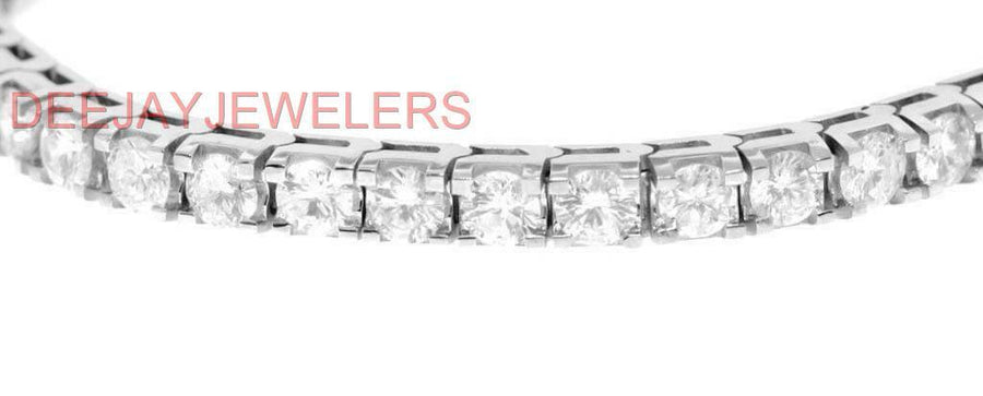 8ct Diamond Tennis Line Bracelet 14k White Gold