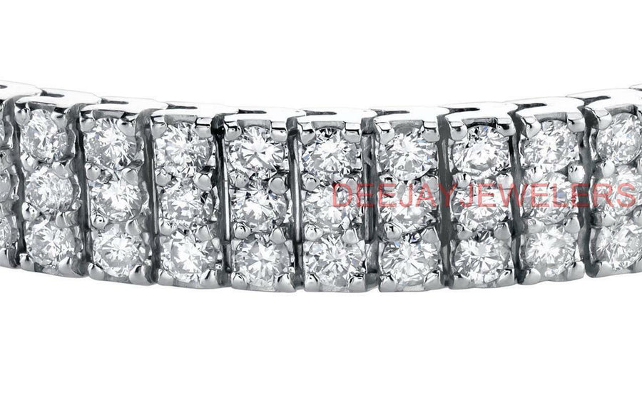 Margaret Bracelet | 14ct Diamond 3-Row Tennis Line Bracelet