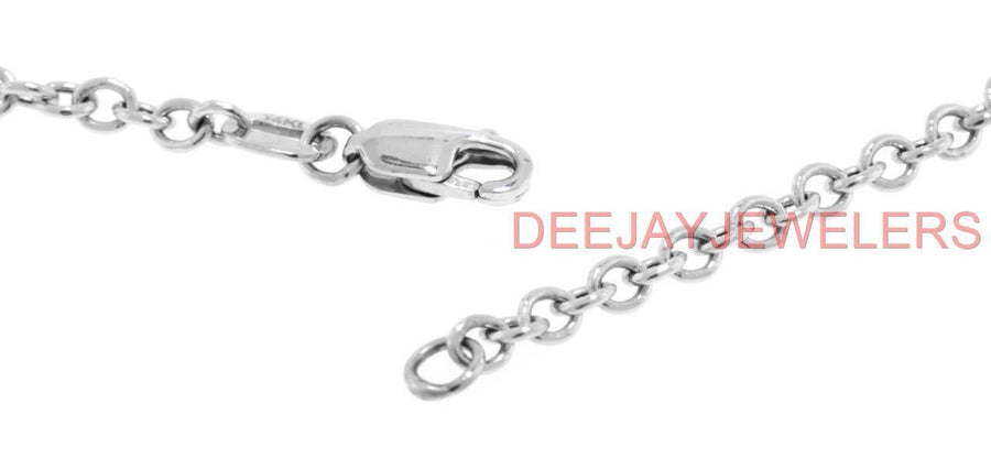 2.55ct Diamond Half Tennis Necklace 14k White Gold