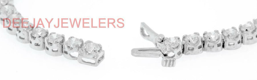 5ct Diamond Tennis Bracelet Round 14k White Gold