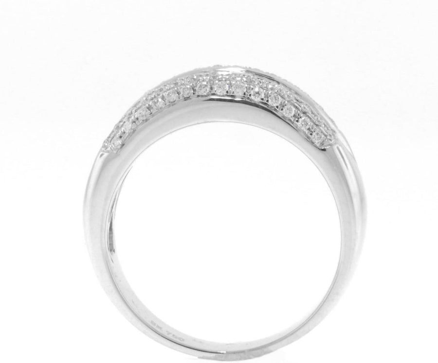 1.07ct Princess Diamond Anniversary Band Ring 18k White Gold