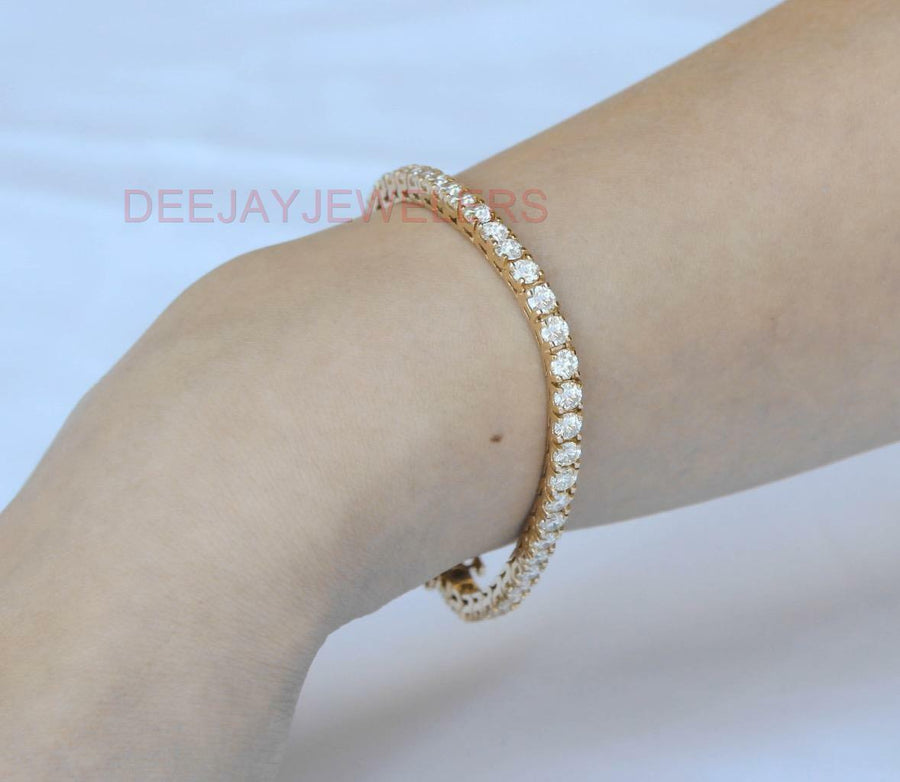 Sophie Bracelet | 10ct Diamond Tennis Line Bracelet 14k Yellow Gold