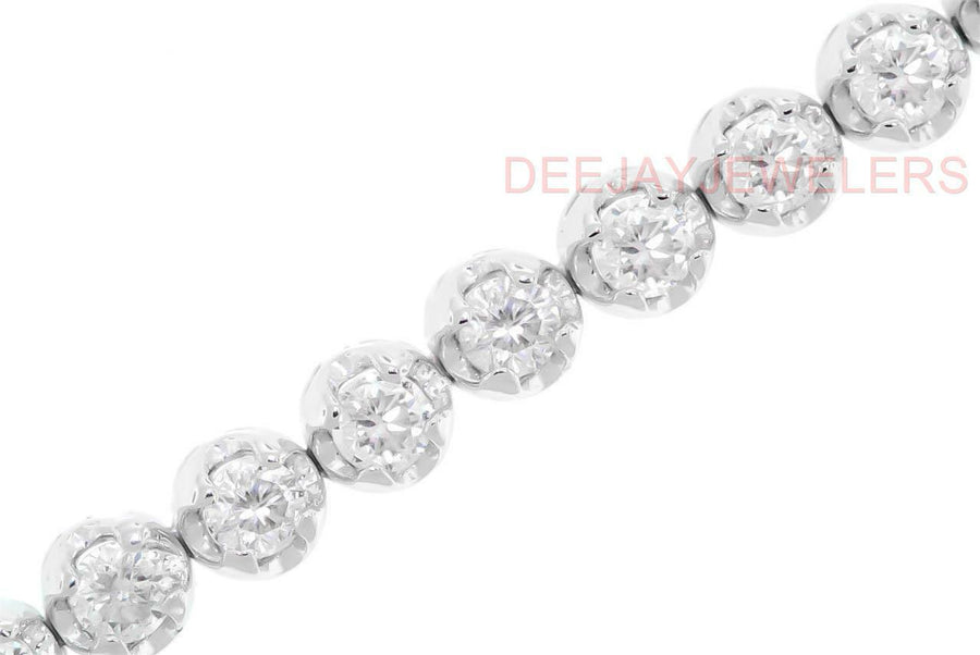 8.25ct Diamond Round Tennis Bracelet 14k White Gold