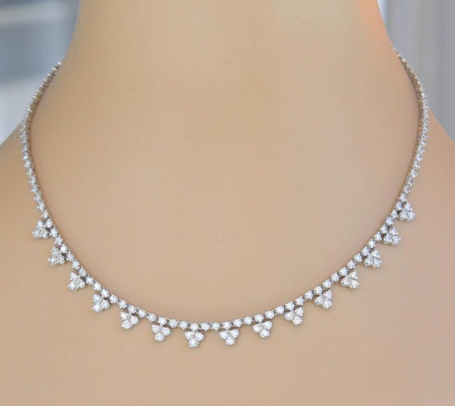 Helena Necklace | 9ct Fancy Diamond Tennis Necklace 14k White Gold