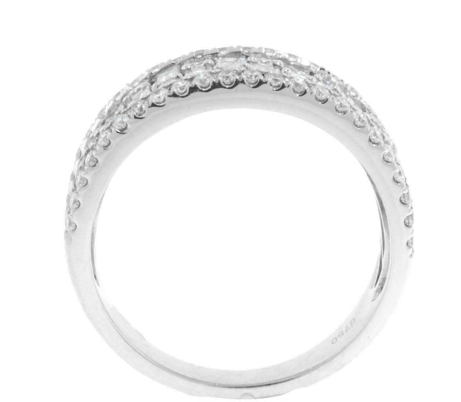 1.56ct Diamond Anniversary Ring 18k White Gold Band