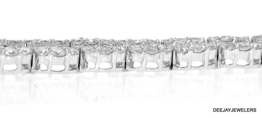 Julia Bracelet | 8.41ct Baguette Diamond Statement Bracelet 18k White Gold
