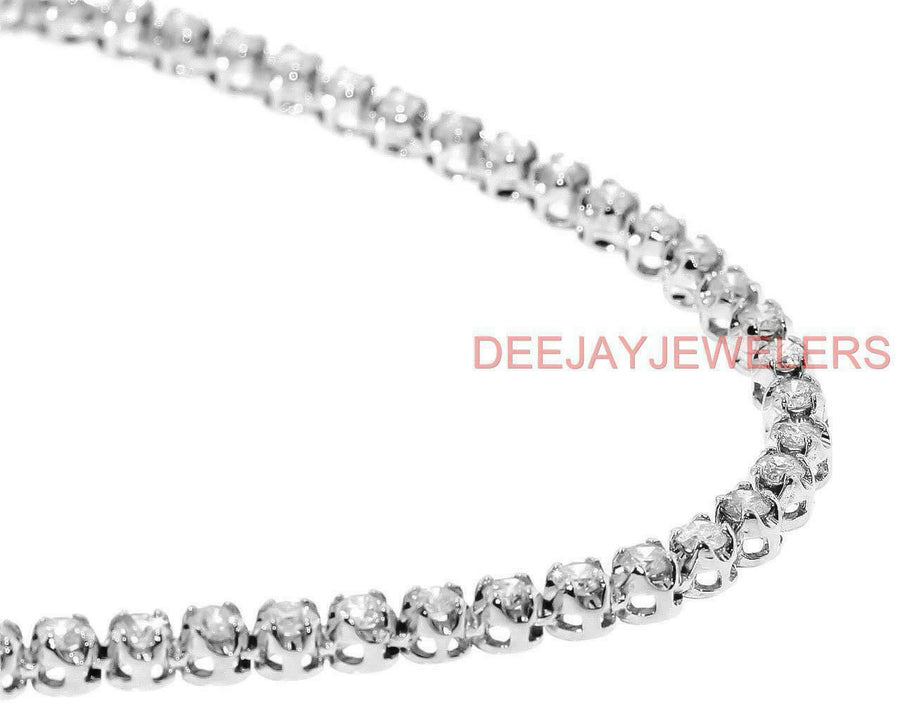 6ct Diamond Tennis Necklace Eternity 14k White Gold