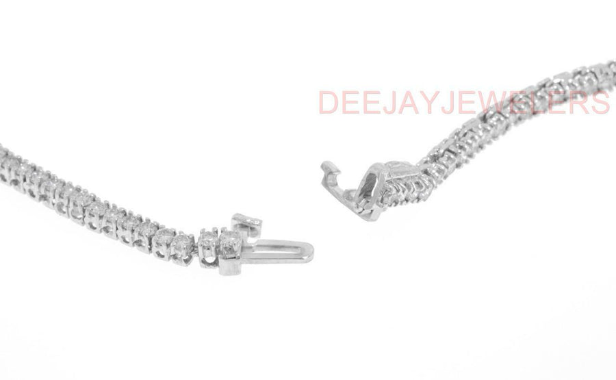 8ct Diamond Eternity Tennis Necklace 14k White Gold Box Link