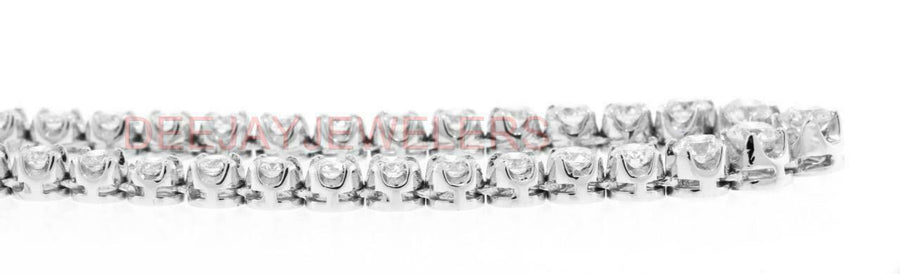 14ct Diamond V Tennis Necklace Graduated 14k White Gold