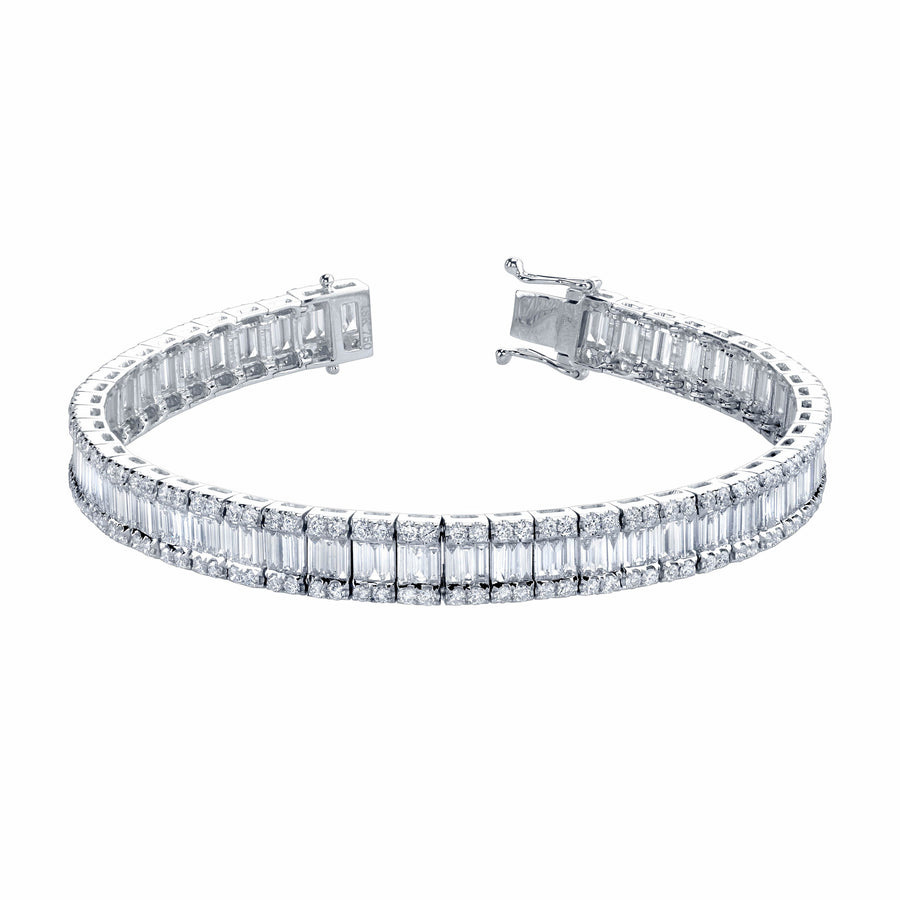 Elizabeth Bracelet | 7.67ct Baguette Diamond Statement Bracelet