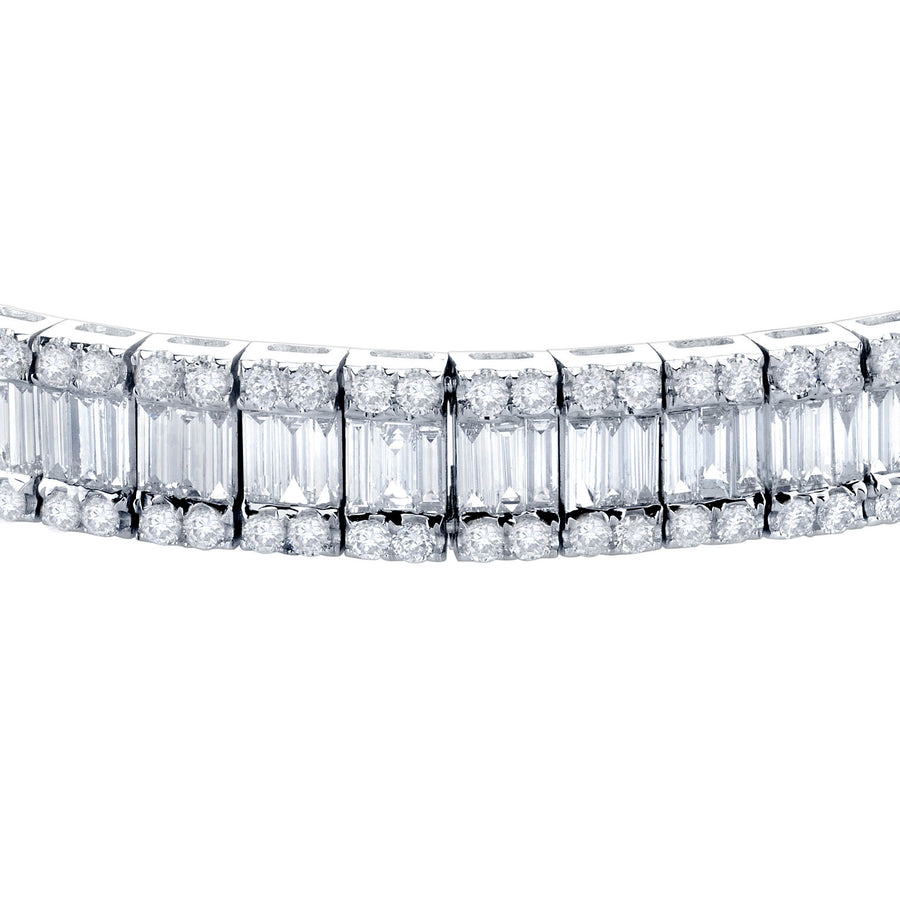 Elizabeth Bracelet | 7.67ct Baguette Diamond Statement Bracelet