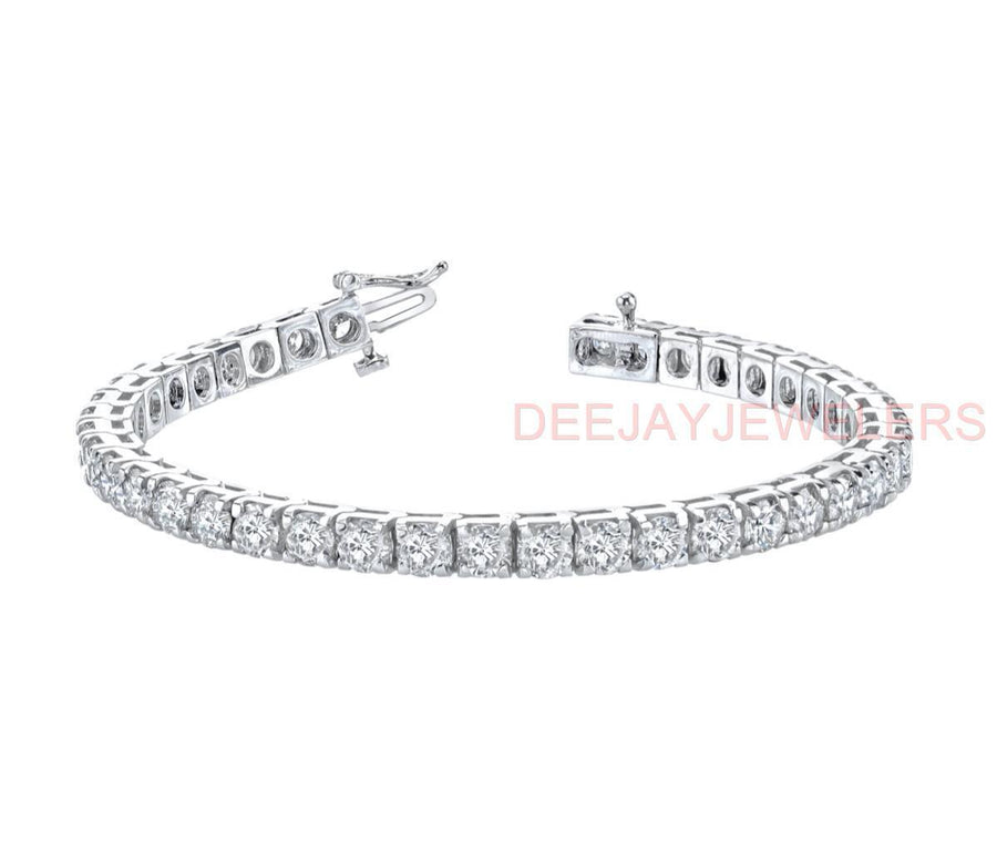 14ct Diamond Tennis Line Bracelet 14k White Gold