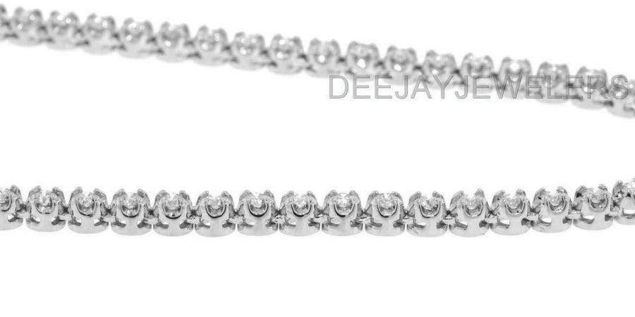 8ct Diamond Eternity Tennis Necklace 14k White Gold