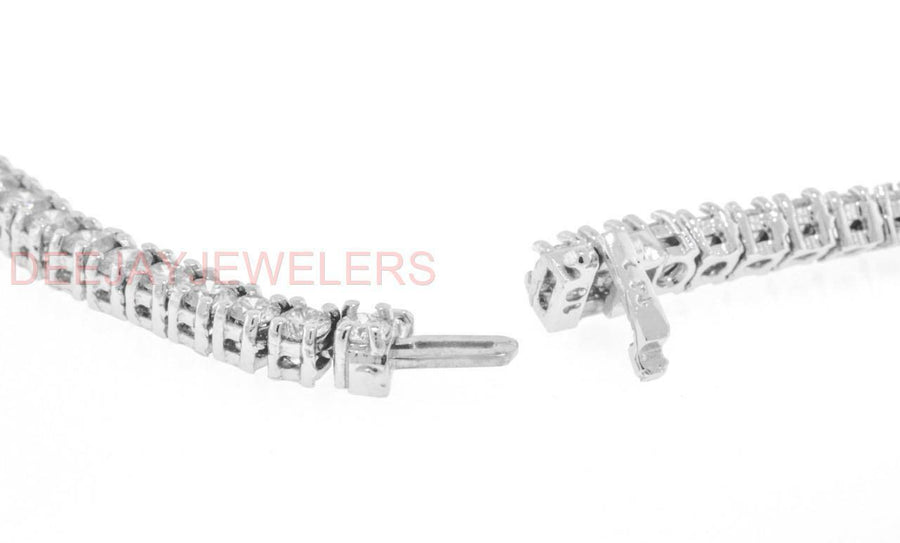 14ct VS Diamond Tennis Necklace Box-Link Eternity 14k White Gold 16 inch